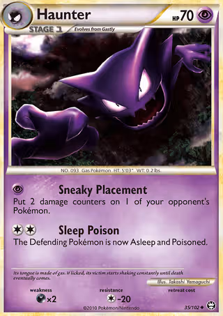 Haunter 35/102 Pokemon card
