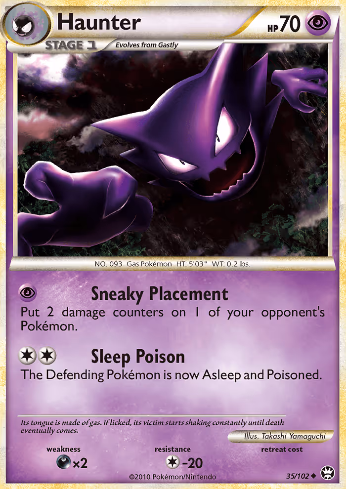 Haunter 35/102 Pokemon card
