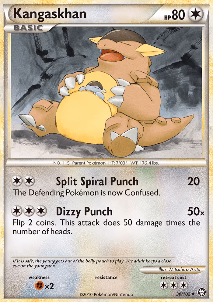 Kangaskhan 36/102 Pokemon card