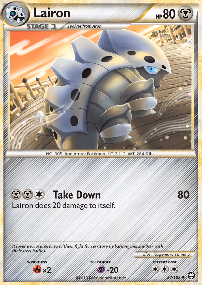 Lairon 37/102 Pokemon card