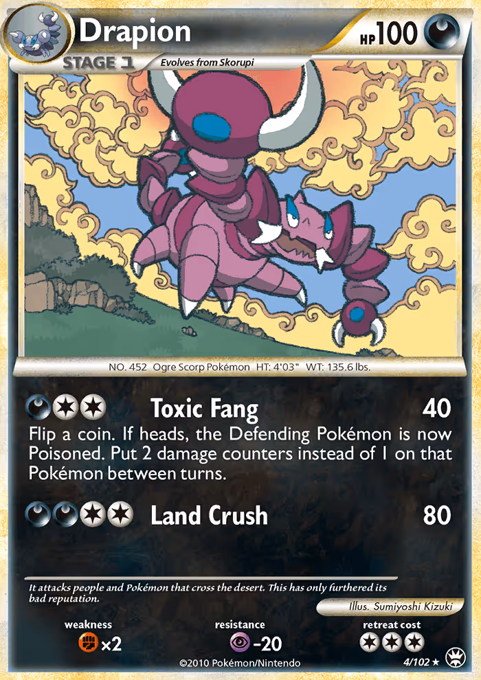 Drapion 4/102 Pokemon card
