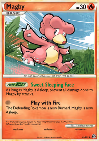 Magby 41/102 Pokemon card