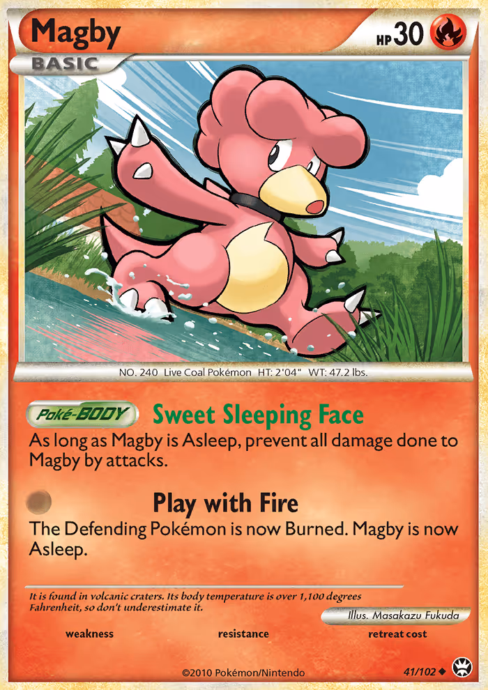 Magby 41/102 Pokemon card
