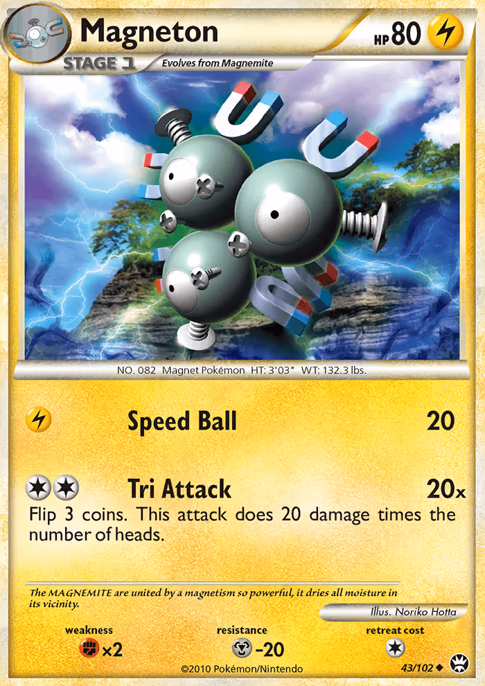 Magneton 43/102 Pokemon card