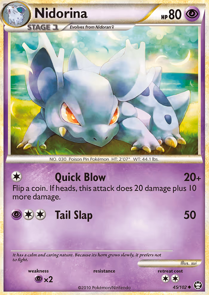 Nidorina 45/102 Pokemon card