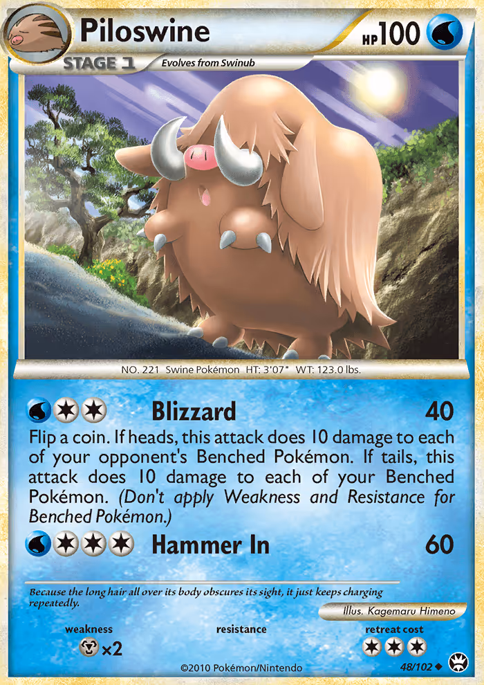 Piloswine 48/102 Pokemon card