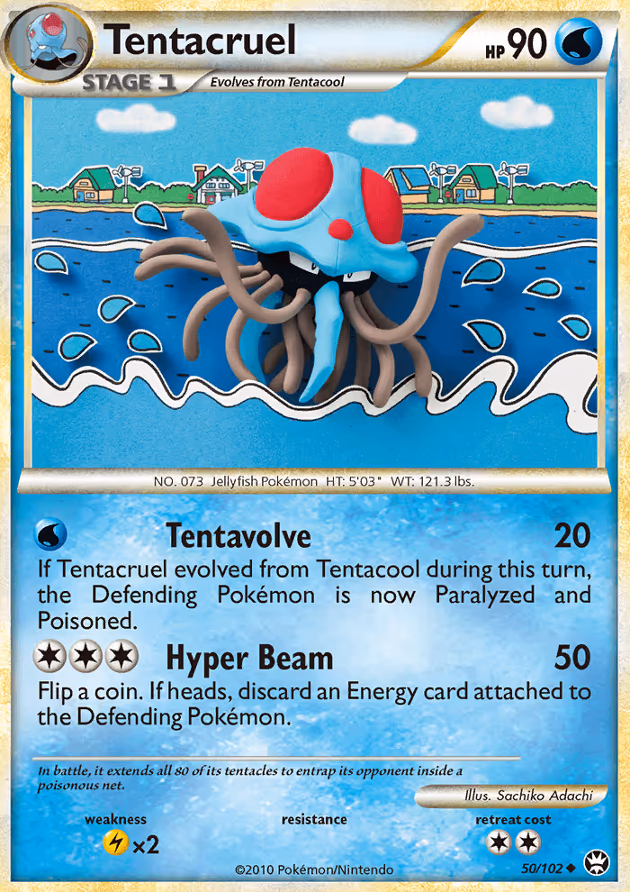 Tentacruel 50/102 Pokemon card