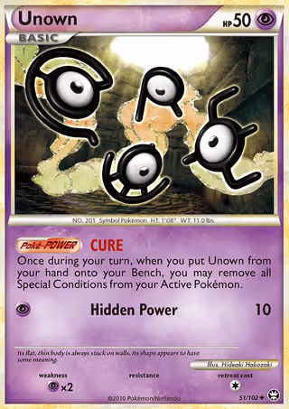 Unown 51/102 Pokemon card