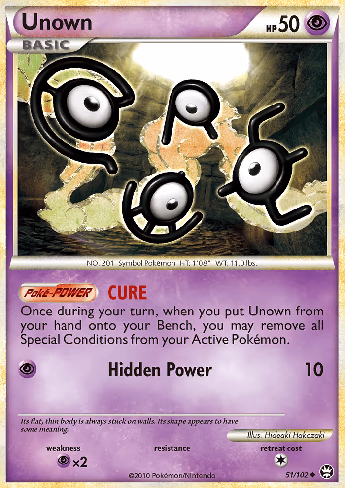 Unown 51/102 Pokemon card