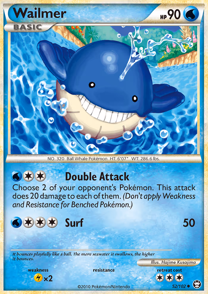 Wailmer 52/102 Pokemon card