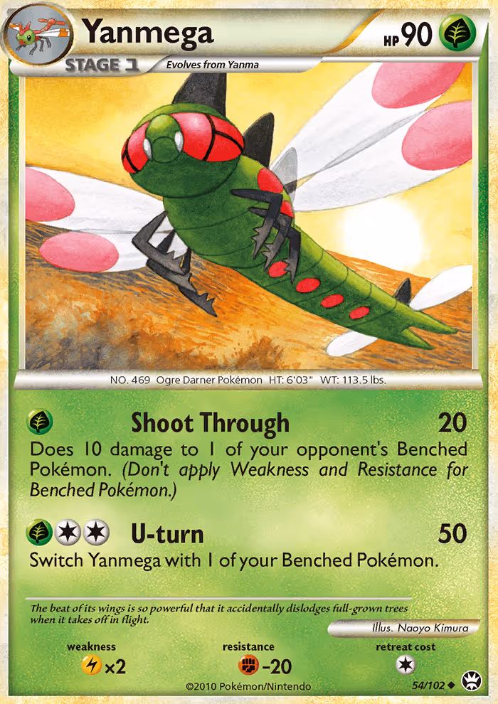 Yanmega 54/102 Pokemon card