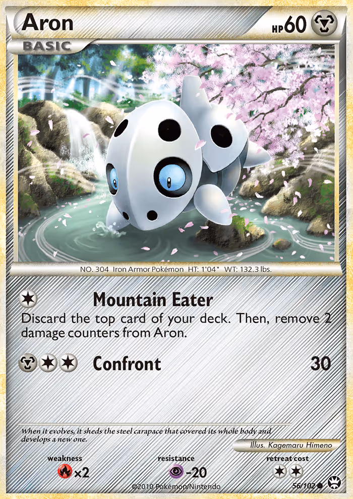 Aron 56/102 Pokemon card