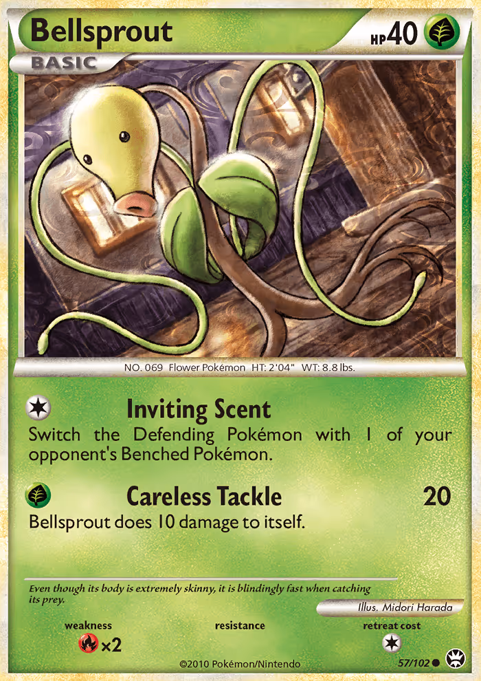 Bellsprout 57/102 Pokemon card