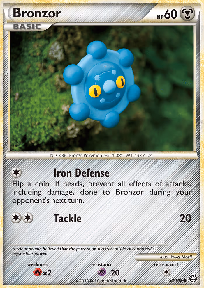 Bronzor 58/102 Pokemon card