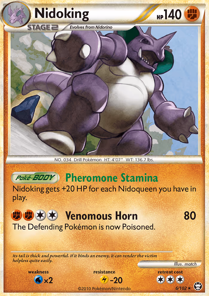 Nidoking 6/102 Pokemon card