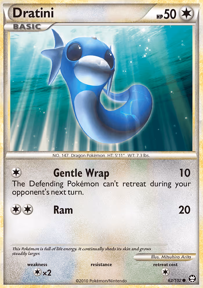 Dratini 62/102 Pokemon card