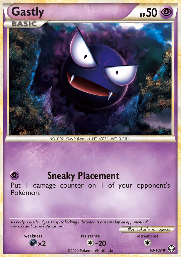 Gastly 63/102 Pokemon card