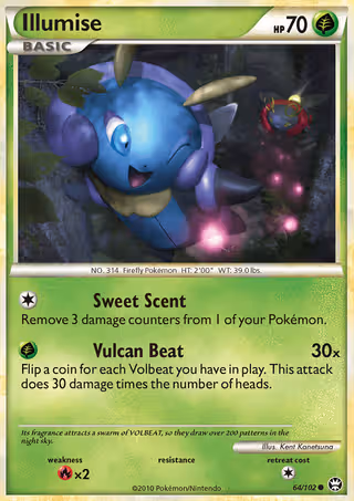 Illumise 64/102 Pokemon card