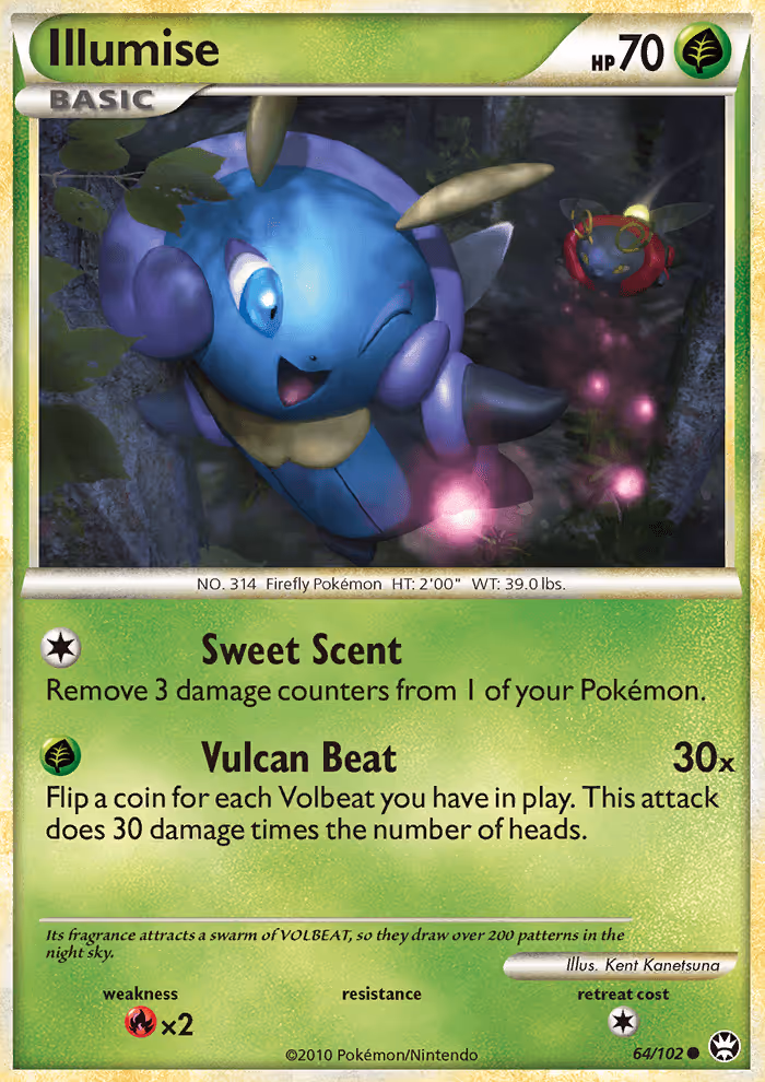 Illumise 64/102 Pokemon card