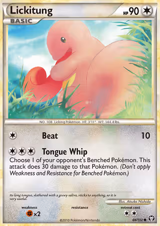 Lickitung 66/102 Pokemon card