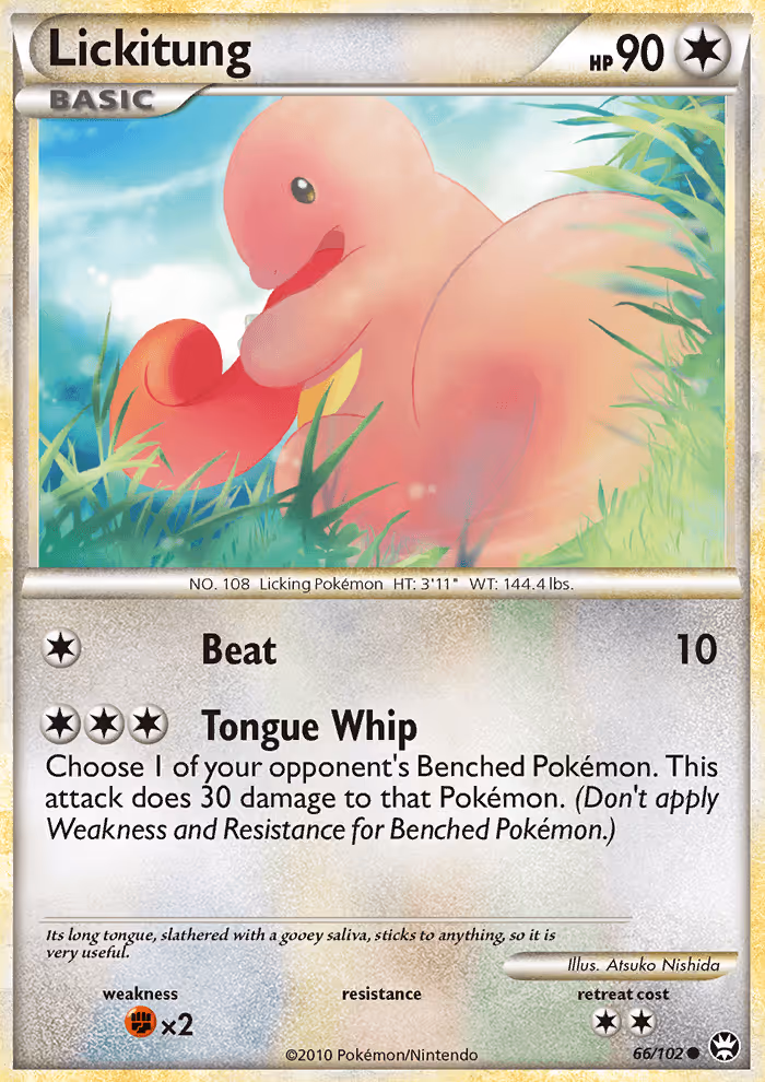 Lickitung 66/102 Pokemon card