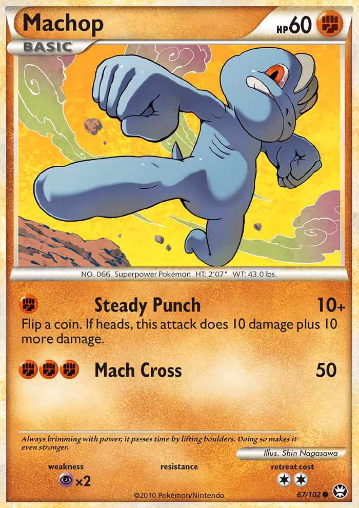 Machop 67/102 Pokemon card
