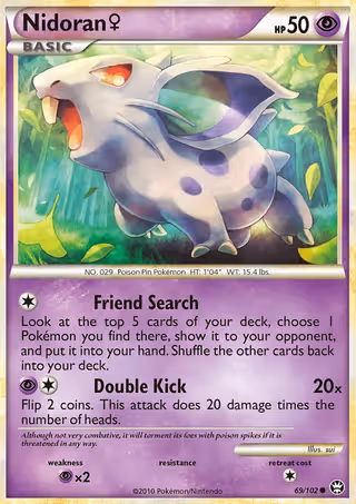 Nidoran ♀ 69/102 Pokemon card