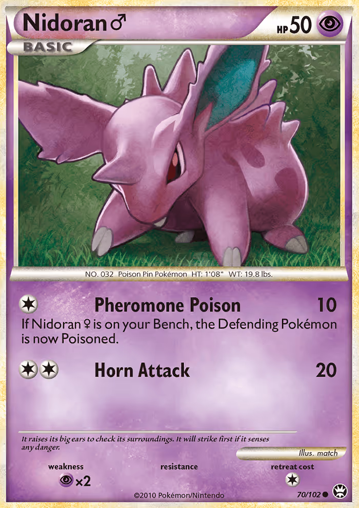 Nidoran♂ 70/102 Pokemon card