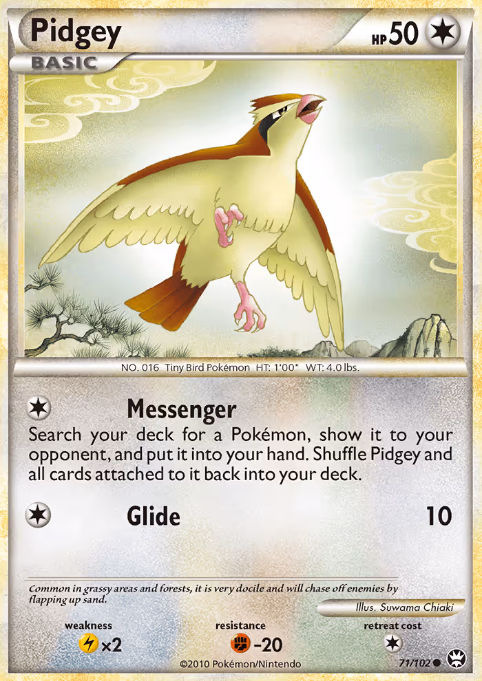 Pidgey 71/102 Pokemon card