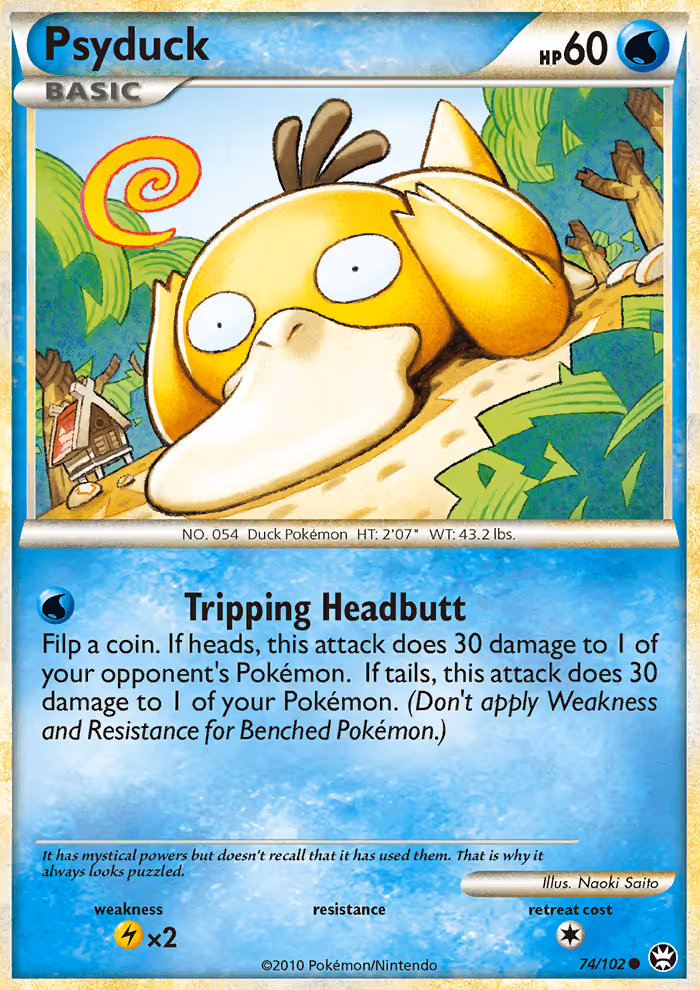Psyduck 74/102 Pokemon card