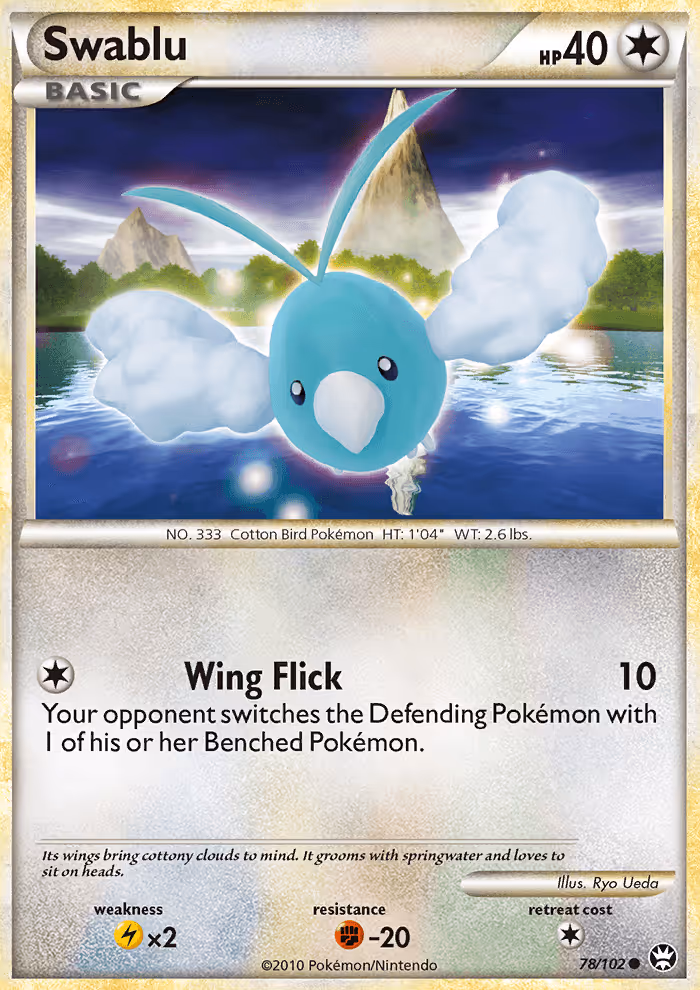 Swablu 78/102 Pokemon card