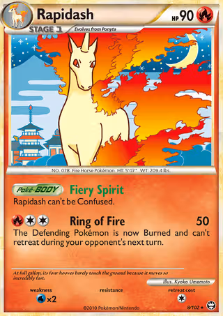 Rapidash 8/102 Pokemon card