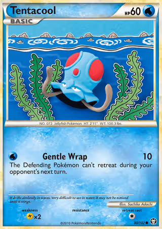 Tentacool 80/102 Pokemon card