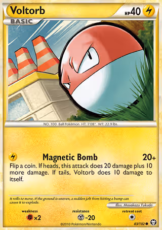 Voltorb 83/102 Pokemon card