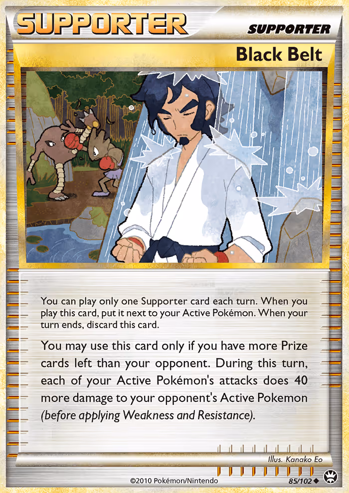 Black Belt 85/102 Pokemon card