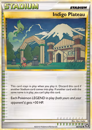Indigo Plateau 86/102 Pokemon card