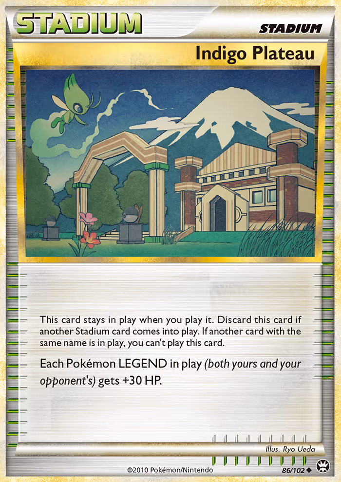 Indigo Plateau 86/102 Pokemon card