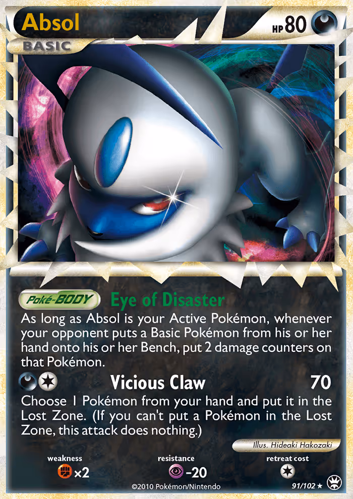 Absol 91/102 Pokemon card
