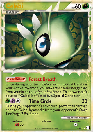 Celebi 92/102 Pokemon card