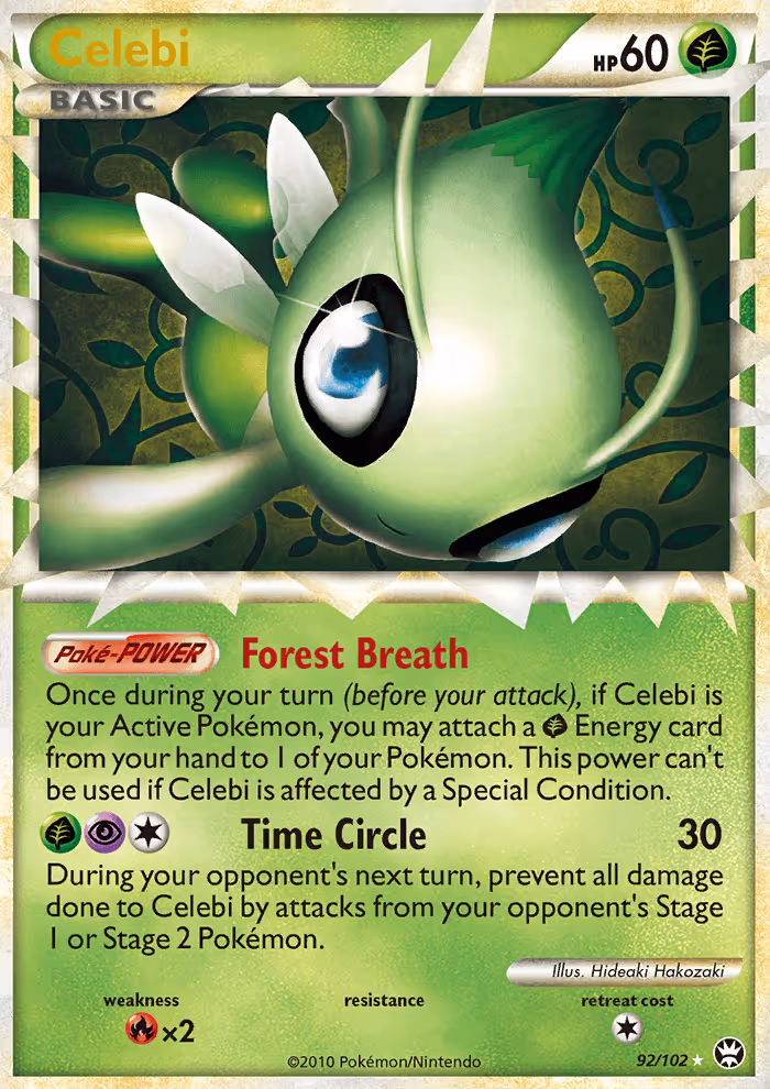 Celebi 92/102 Pokemon card