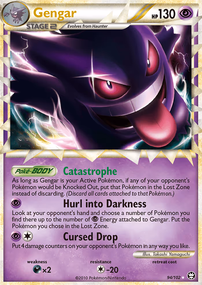 Gengar 94/102 Pokemon card