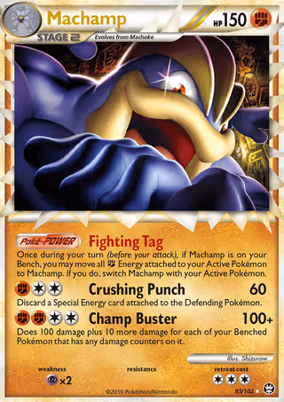 Machamp 95/102 Pokemon card