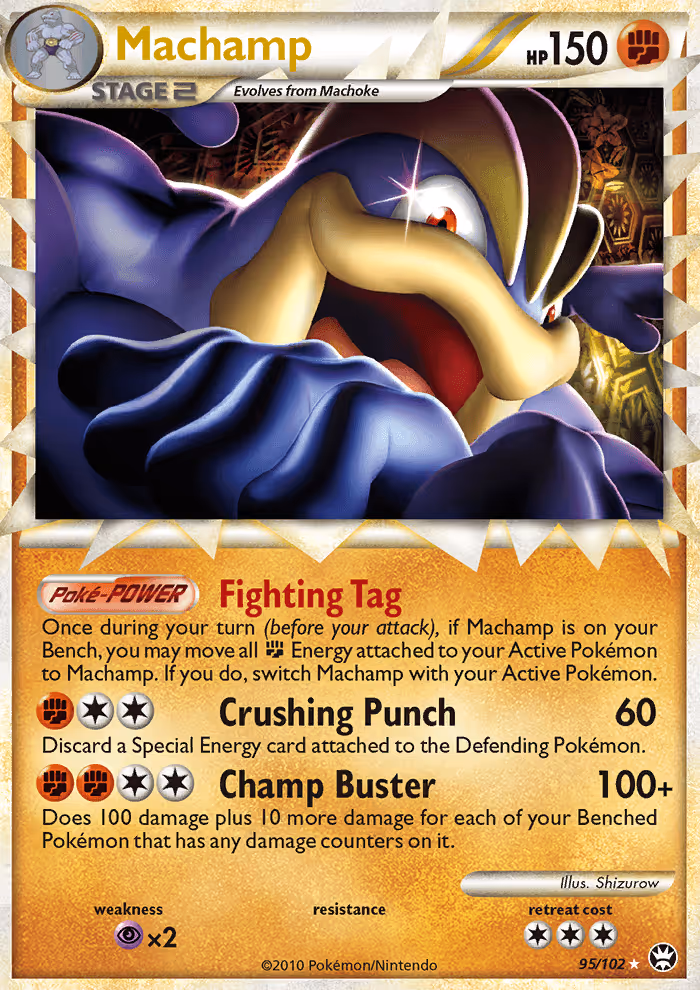 Machamp 95/102 Pokemon card