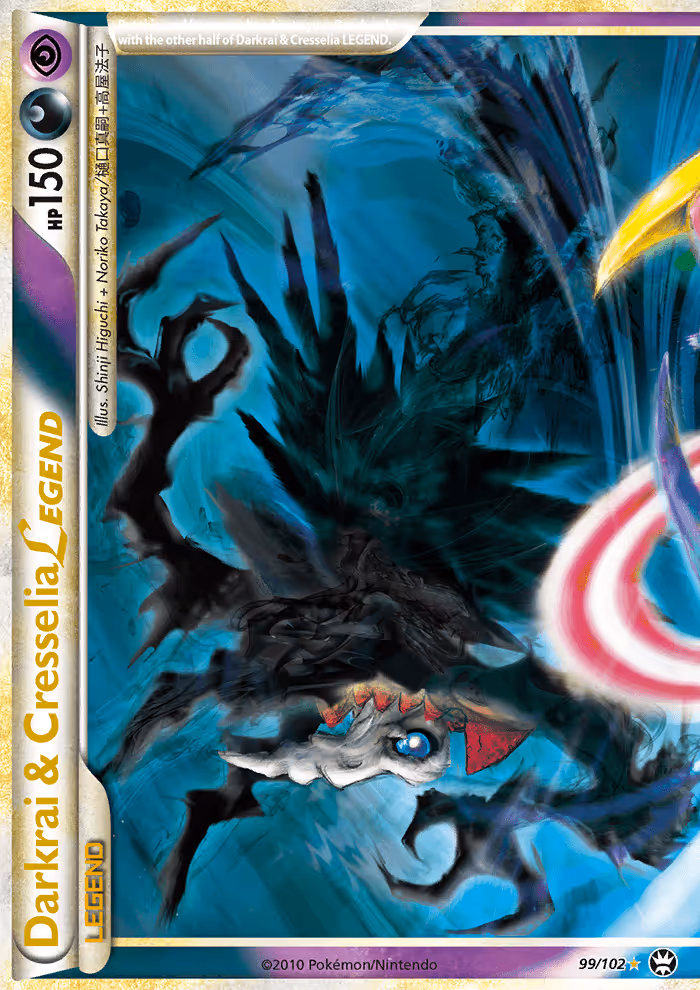 Darkrai & Cresselia LEGEND 99/102 Pokemon card