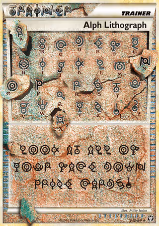 Alph Lithograph FOUR Pokemon card