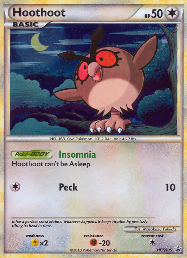 Hoothoot HGSS05 Pokemon card