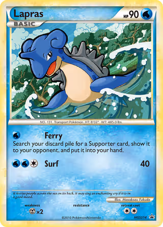 Lapras HGSS14 Pokemon card