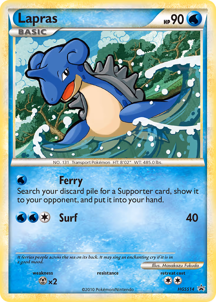 Lapras HGSS14 Pokemon card