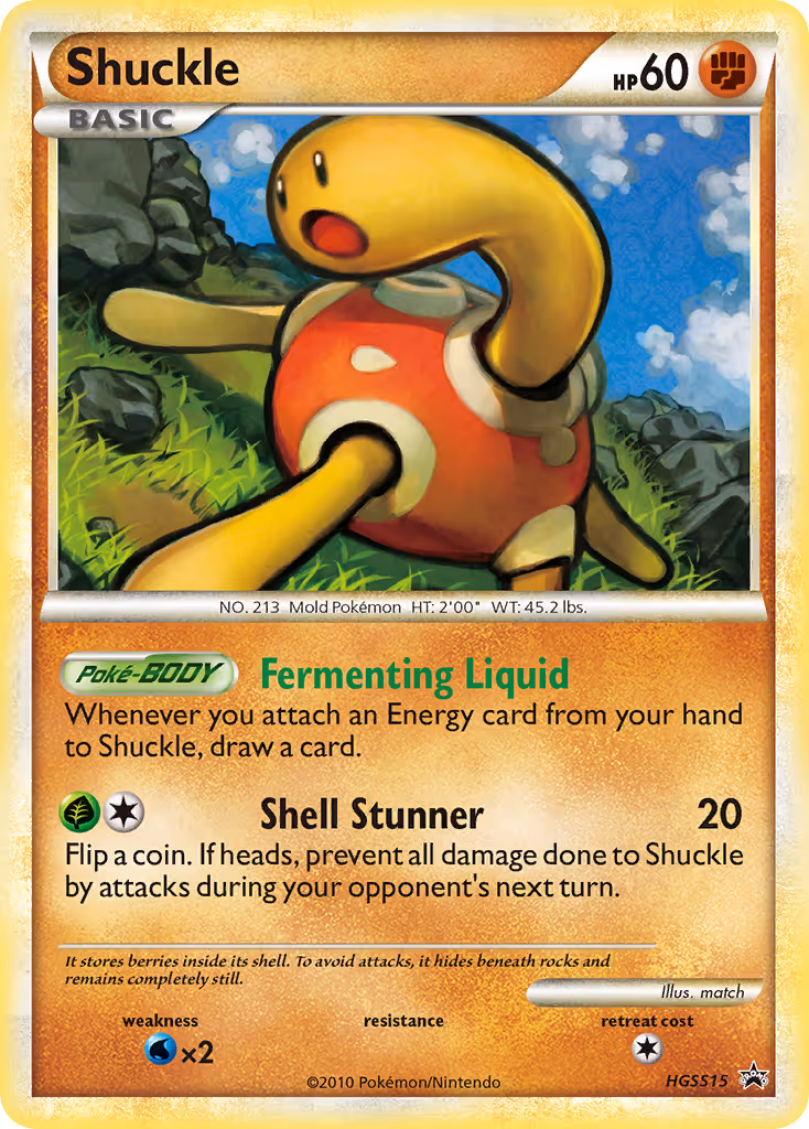 Shuckle HGSS15 Pokemon card