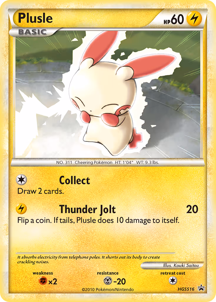 Plusle HGSS16 Pokemon card